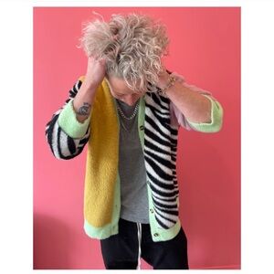Redsky shop zebra colour block cardigan - SOFT AF